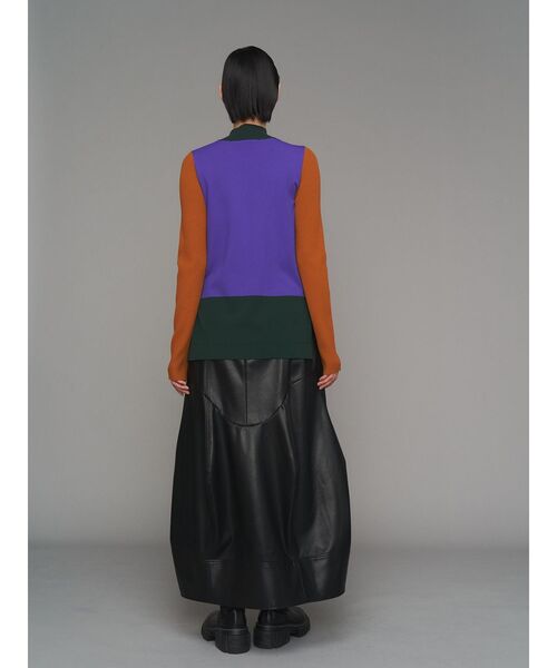 UN3D.（アンスリード） ニット セーター COLOR BLOCK TURTLE KT TOP