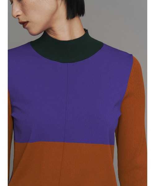 UN3D.（アンスリード） ニット セーター COLOR BLOCK TURTLE KT TOP