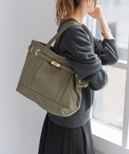 美品✨シータパランティカ ハンドバッグ ミニトートバッグ カーキ ナイロン 予約》SITA PARANTICA/シータパランティカ ナイロントート S