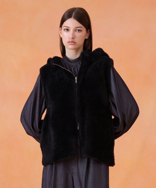 ANAYI（アナイ） コート アウター フェザーフーディジレ レディース