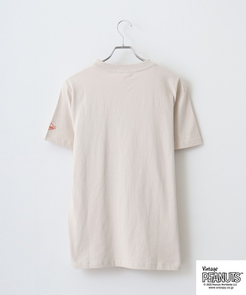 「PEANUTS」 半袖Tシャツ M ベージュ メンズ_画像4