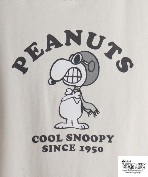 「PEANUTS」 半袖Tシャツ M ベージュ メンズ_画像7