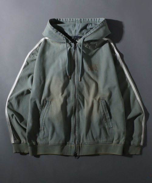 SITRY デニムジャケット gジャン Side Line Denim Hoodie/サイド