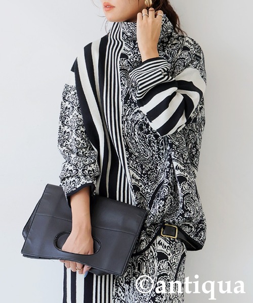 antiqua（アンティカ） ニット セーター アート柄ニット レディース