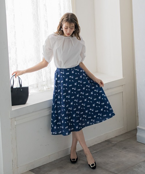 「ketty」 半袖ブラウス M ブルー レディース_画像2