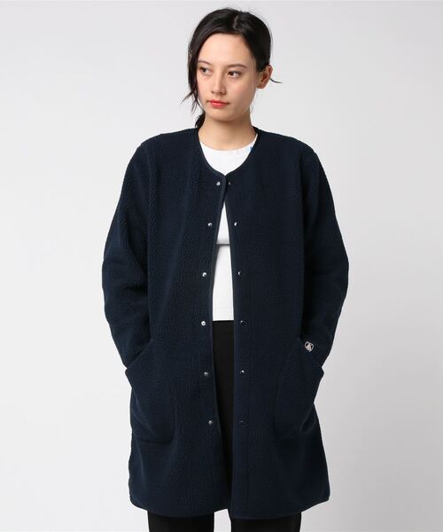 ORCIVAL（オーシバル） ノーカラーコート 1 ネイビー レディース