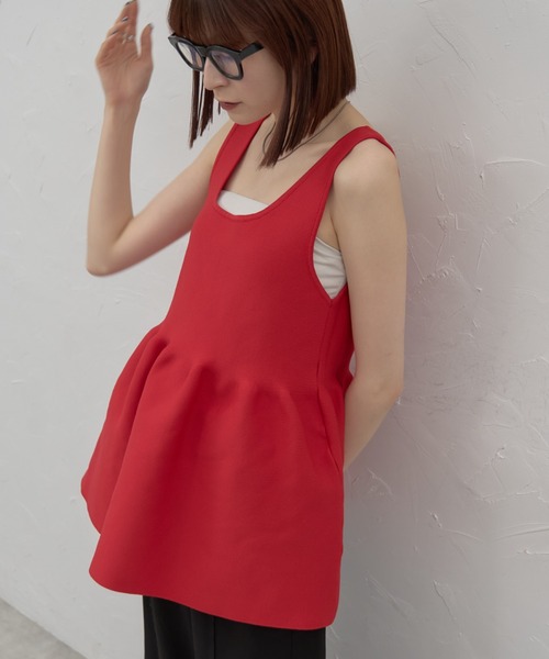 「leimn」 「Gleam」ノースリーブトップス FREE ブラック レディース_画像4