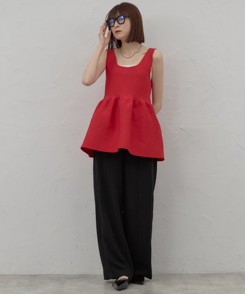 「leimn」 「Gleam」ノースリーブトップス FREE ブラック レディース_画像7