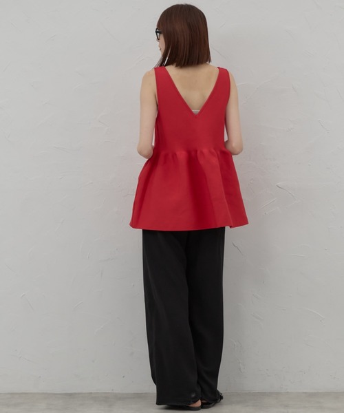 「leimn」 「Gleam」ノースリーブトップス FREE ブラック レディース_画像9