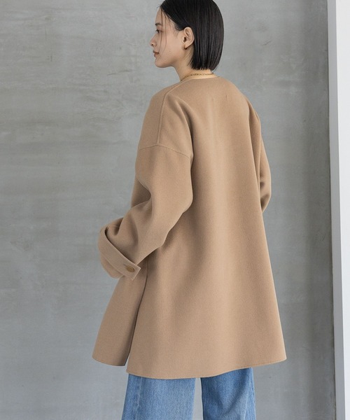 apart by lowrys casheepノーカラーコート アイボリー A part by（アパートバイ）｜ノーカラーコート一覧 - WEAR