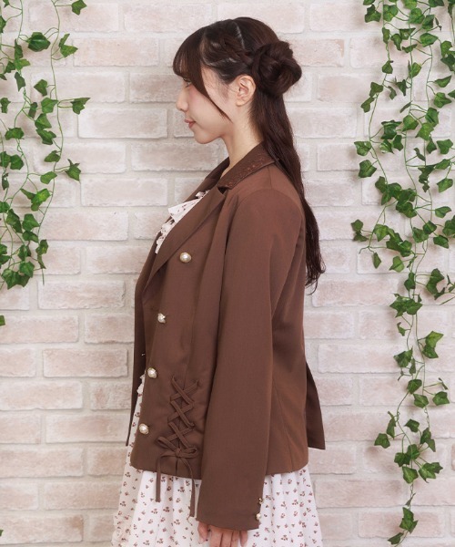 axes femme POETIQUE ジャケット テーラードジャケット Wレースアップ