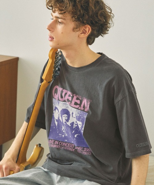 「EMMA CLOTHES」 半袖Tシャツ「Queenコラボ」 L グレー メンズ_画像2