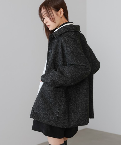 ハリスツイード コート（レディースファッション） | ファッション の