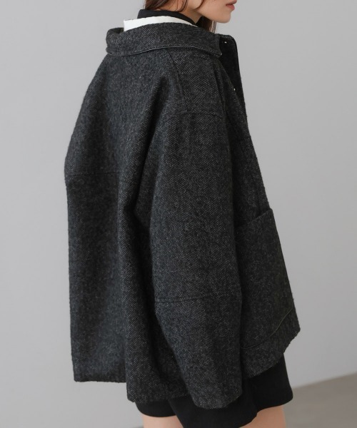 BAB（バブ） コート アウター ヘリンボーンツイードカバーオール