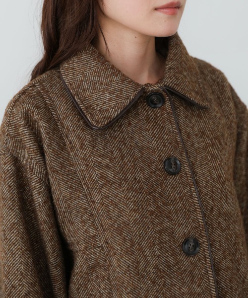 BAB（バブ） コート アウター ヘリンボーンツイードカバーオール