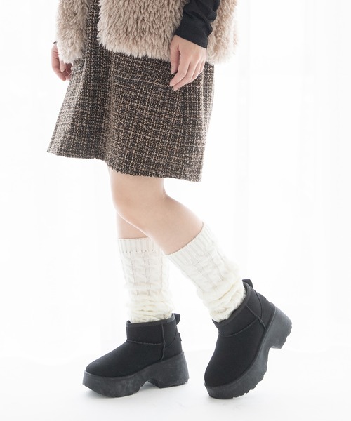JELLY BEANS（ジェリービーンズ） ブーツ 厚底ムートンショートブーツ