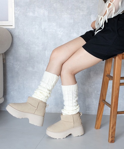 JELLY BEANS（ジェリービーンズ） ブーツ 厚底ムートンショートブーツ