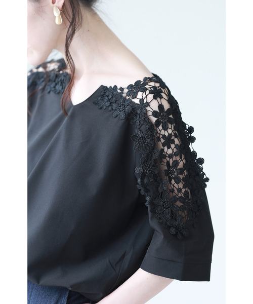 「CAWAII」 半袖ブラウス M ブラック レディース_画像3