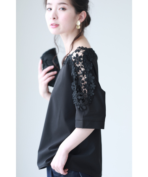 「CAWAII」 半袖ブラウス M ブラック レディース_画像7