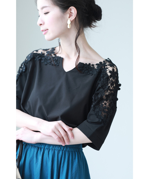 「CAWAII」 半袖ブラウス M ブラック レディース_画像9