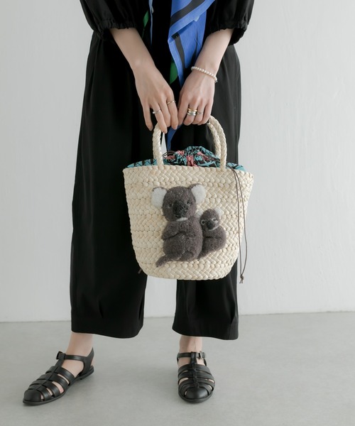 「ear PAPILLONNER」 かごバッグ FREE ブラウン レディース_画像9