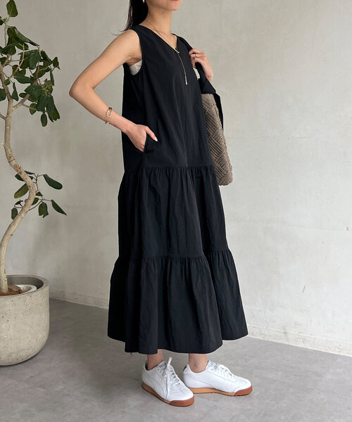 「Chez toi」 ノースリーブワンピース FREE ブラック レディース_画像6