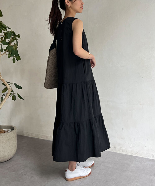 「Chez toi」 ノースリーブワンピース FREE ブラック レディース_画像8