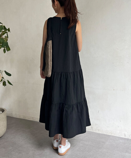 「Chez toi」 ノースリーブワンピース FREE ブラック レディース_画像9