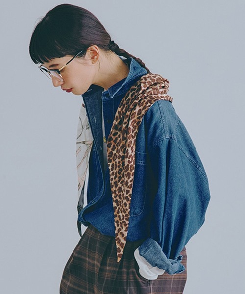 値下げ☆ワイドデニムシャツ 【CLIP denim】 STUDIO CLIP - 値下げ☆ワイドデニムシャツ 【CLIP denim】の通販 by