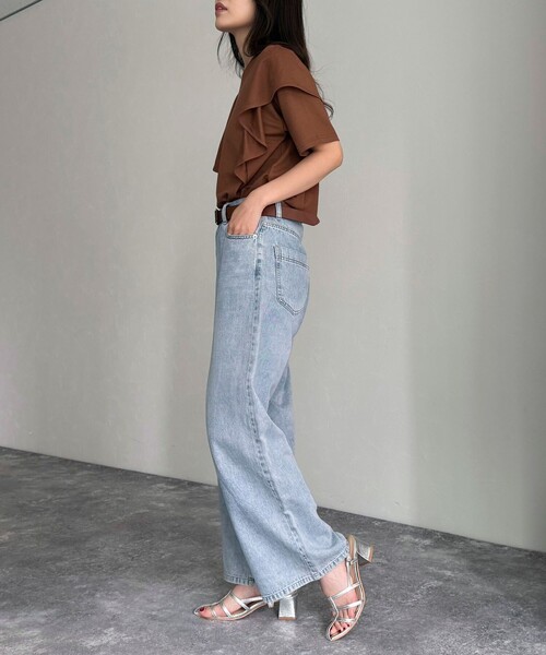 「fredy emue」 半袖カットソー 38 オフホワイト レディース_画像3