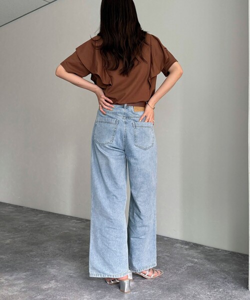 「fredy emue」 半袖カットソー 38 オフホワイト レディース_画像4