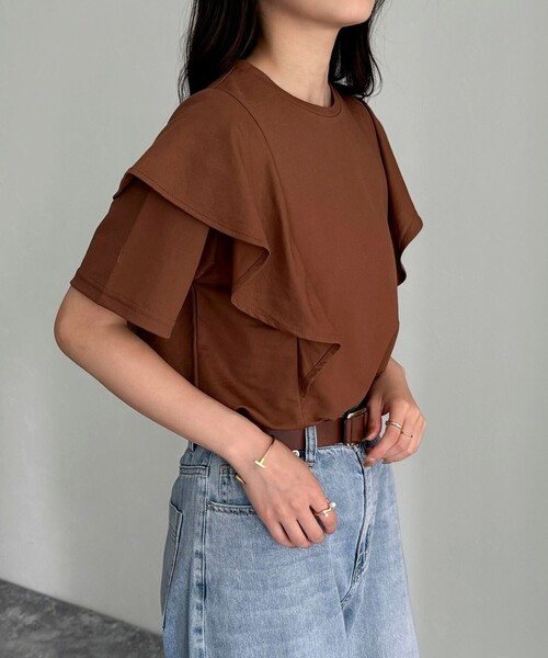 「fredy emue」 半袖カットソー 38 オフホワイト レディース_画像7