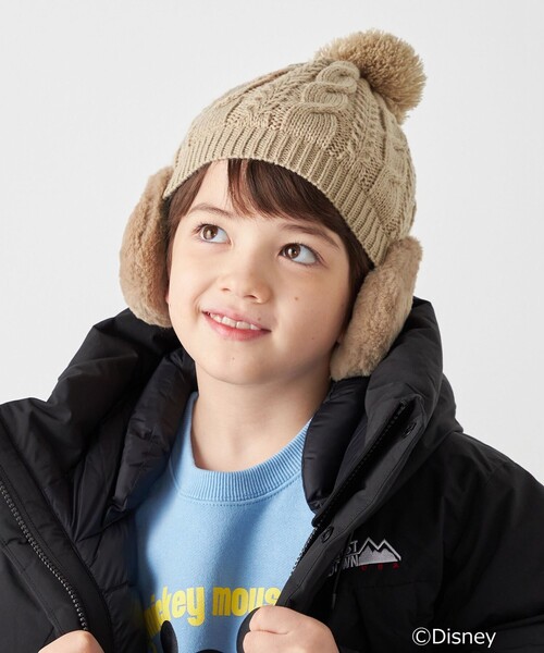 SHIPS any ニット帽 ニットキャップ any: ポンポン イヤーマフ ニット