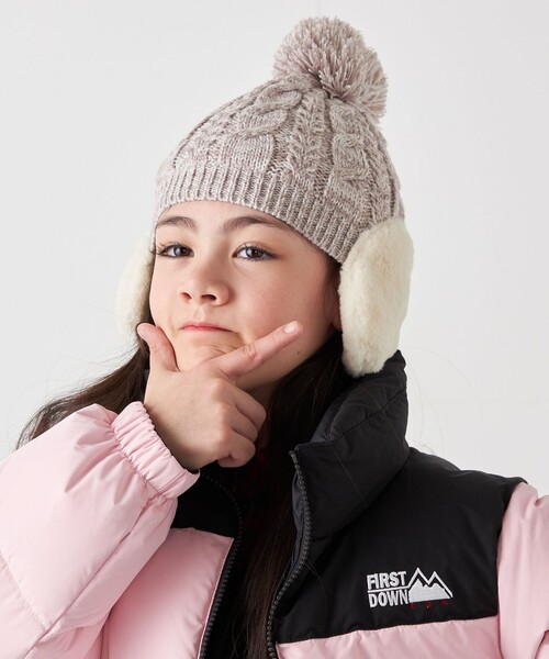 SHIPS any ニット帽 ニットキャップ any: ポンポン イヤーマフ ニット