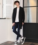 カーディガン 春服 ストレッチ天竺 ビッグシル...の詳細画像3