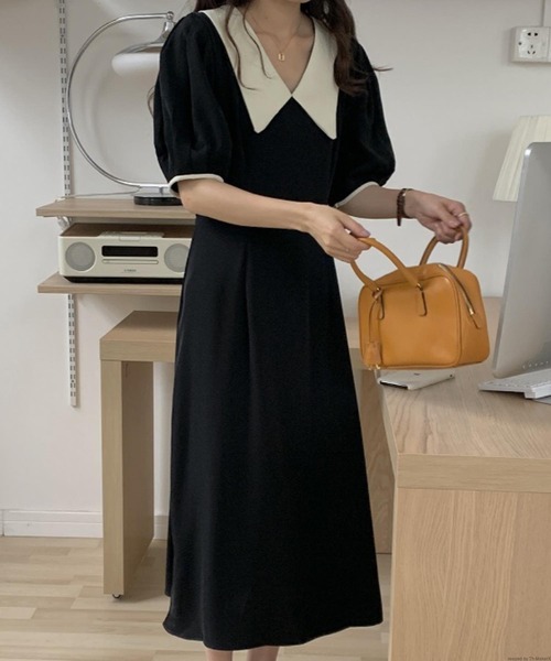 「TONE SELECT GOODS」 半袖ワンピース FREE ブラック レディース_画像3