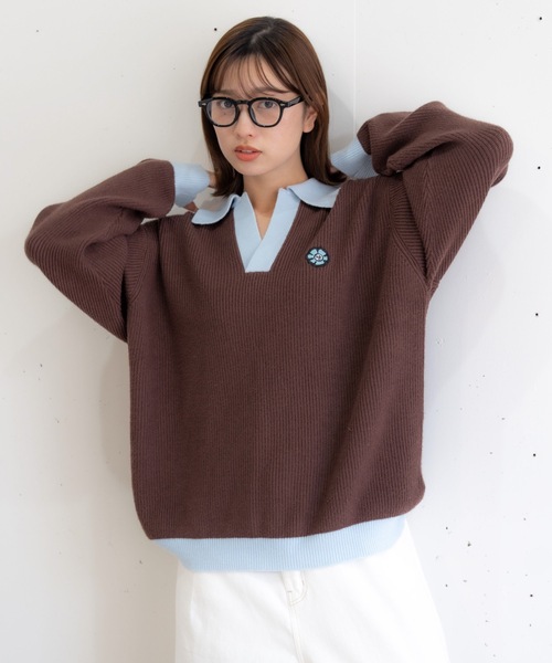 bashful base Oriental セーター ニット 「新色追加！/bbO」フラワー