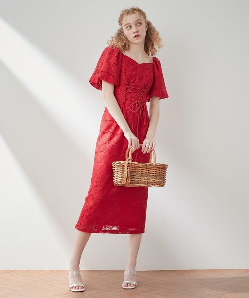 「DEICY」 半袖ワンピース 1 ベージュ レディース_画像2