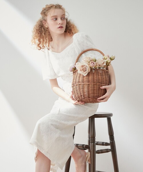 「DEICY」 半袖ワンピース 1 ベージュ レディース_画像3