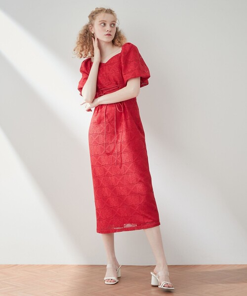 「DEICY」 半袖ワンピース 1 ベージュ レディース_画像7