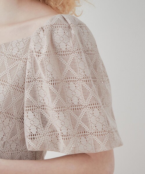 「DEICY」 半袖ワンピース 1 ベージュ レディース_画像10