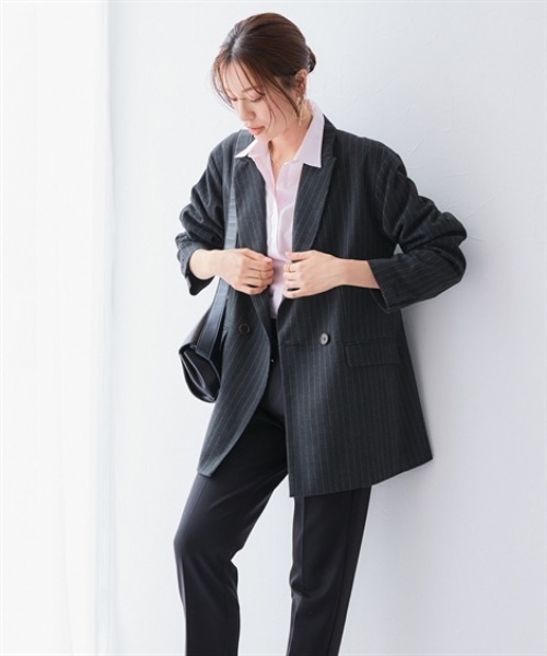 7days Life Styling ジャケット テーラードジャケット ストライプ柄