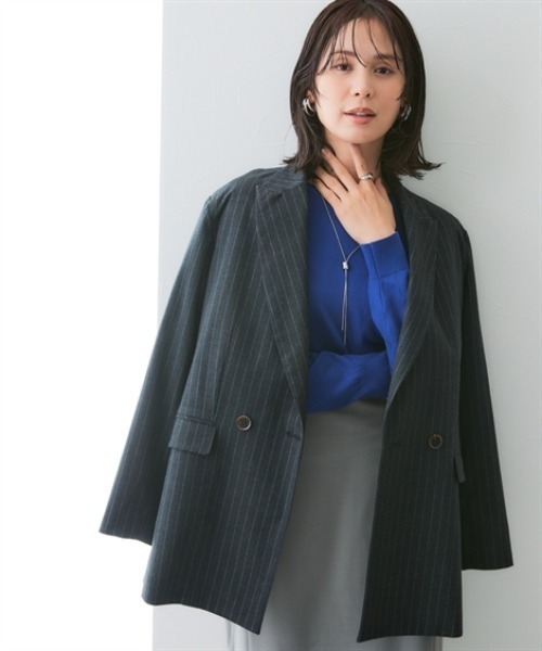 7days Life Styling ジャケット テーラードジャケット ストライプ柄