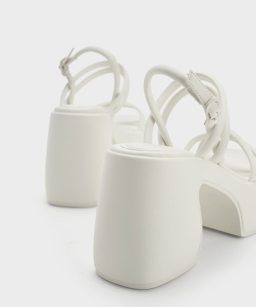 「CHARLES & KEITH」 ヒールサンダル 23cm ブラック レディース_画像7