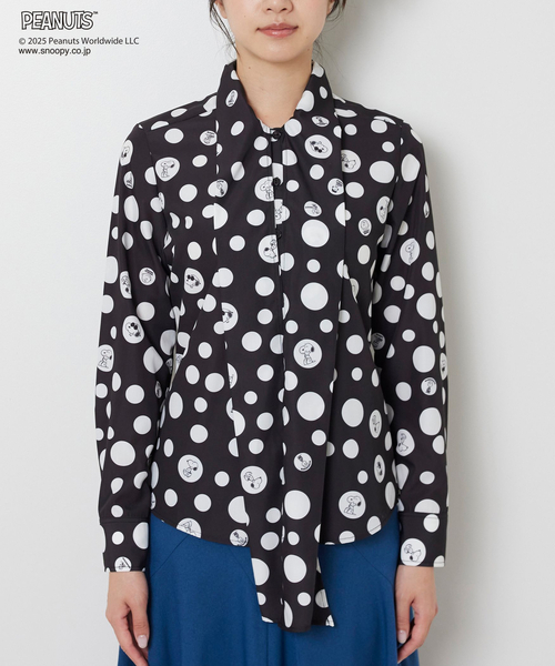 NARACAMICIE（ナラカミーチェ） ブラウス シャツ 「PEANUTS」ドット柄