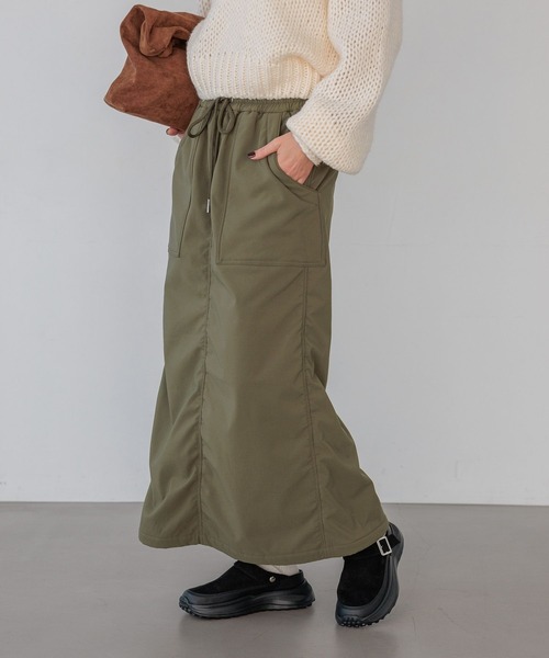 BAYFLOW スカート 「ストレッチ入り」裏起毛ベイカースカート