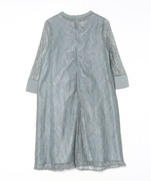 「AIMER」 レース半袖ワンピース M グレー レディース_画像2