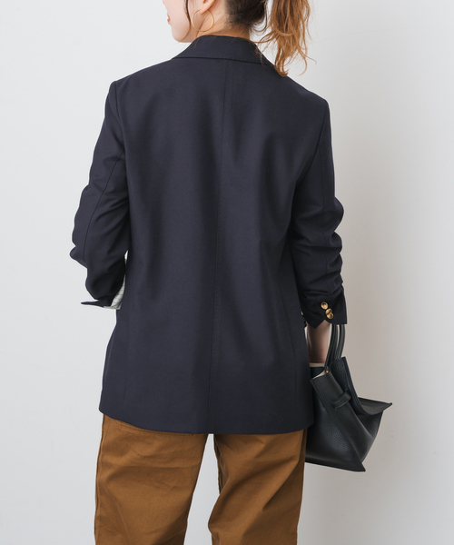 Spick ＆ Span ネイビー ダブルブレスト テーラードジャケット Spick＆Span（スピック アンド スパン） ジャケット テーラード