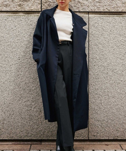 KINO THE KEI ステンカラーコート コート スタンドカラー コクーン