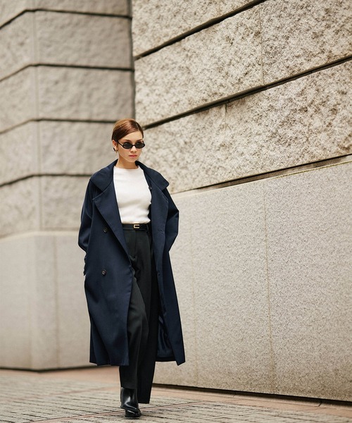 KINO THE KEI ステンカラーコート コート スタンドカラー コクーン